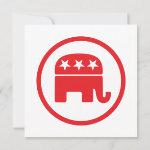 Tarjeta Símbolo político Fiesta republicano (elefante)
