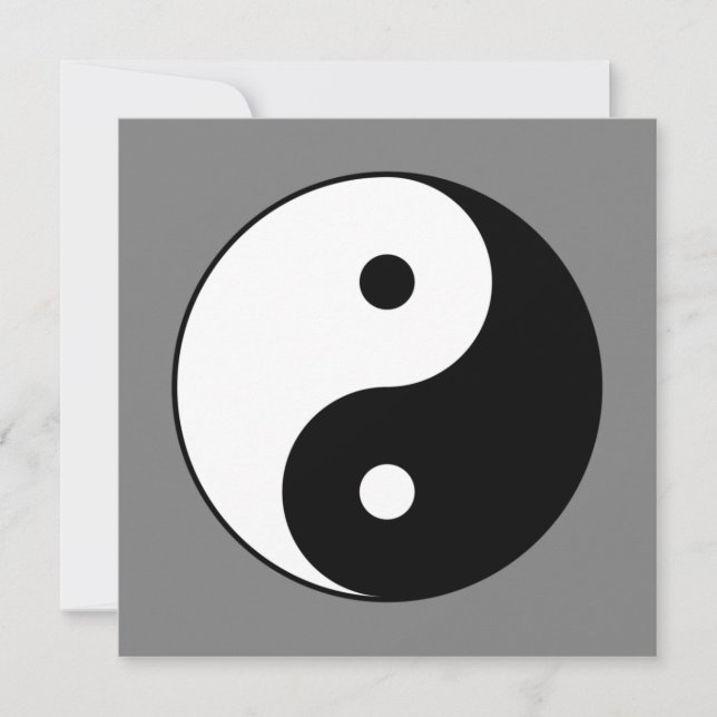 Tarjeta Símbolo Yin y Yang (taoísta chino Taijitu) (Anverso)