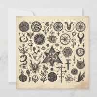 Símbolos mágicos Patrón Signos de dibujo antiguos