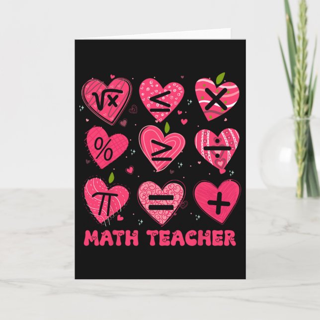 Tarjeta Símbolos matemáticos del día de San Valentín para  (Anverso)