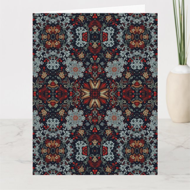 Tarjeta Simfonía de Copo de Nieve Encantador (Anverso)