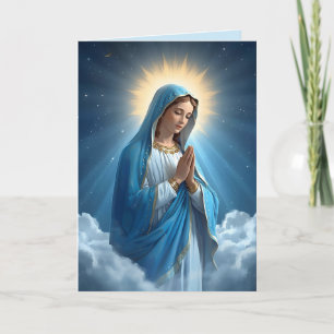 Tarjeta Simpatía azul Virgin Mary