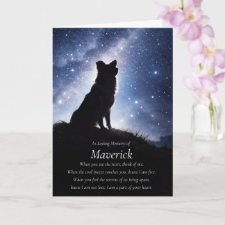 Tarjeta Simpatía Canina Border Collie Nombre Personalizado