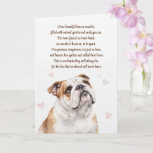 Tarjeta Simpatía Canina English Bull Dog Espiritual