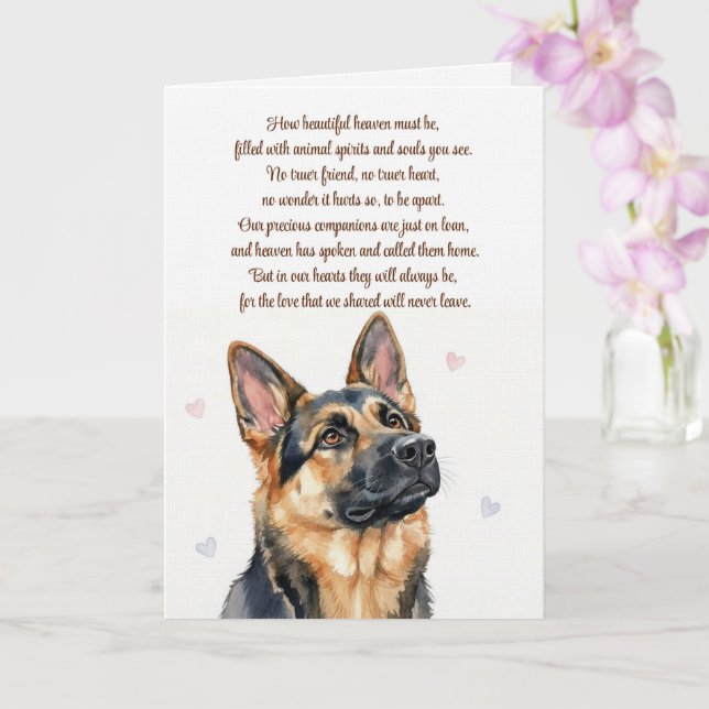 Tarjeta Simpatía Canina Pastor Alemán Espiritual (Orquídea)