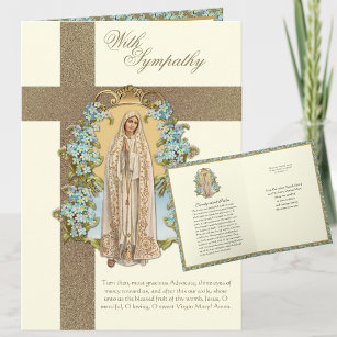 Tarjeta Simpatía católica Condolencia Virgen María
