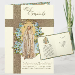 Tarjeta Simpatía Católica Condolencias Virgen María