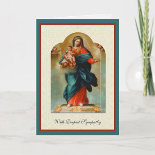 Tarjeta Simpatía Católica Virgen María Jesús Escritura