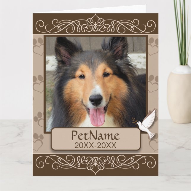 Tarjeta Simpatía con el Mascota Personalizado de Brown Cal (Anverso)
