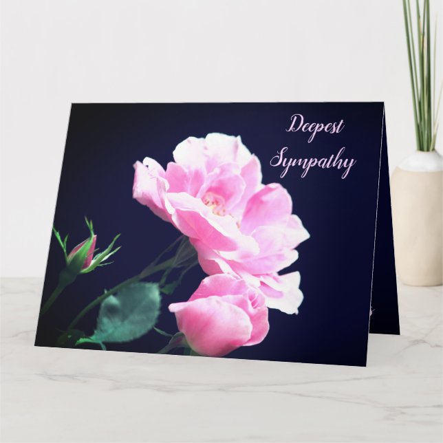 Tarjeta Simpatía con el Rosa del jardín (Anverso)