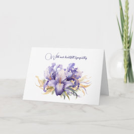 Tarjeta Simpatía con Purple Iris Bouquet