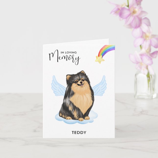 Tarjeta Simpatía conmemorativa de Pomerania Perro Ángel Ma (Orquídea)