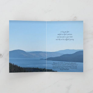 Tarjeta Simpatía Cristiana Lago Hermoso de Montaña