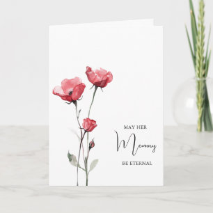 Tarjeta Simpatía Cristiana Ortodoxa Memoria Eterna