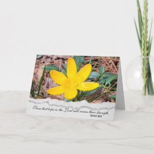 Tarjeta Simpatía Crocus amarillo