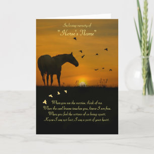 Tarjeta Simpatía de caballo de nombre personalizado