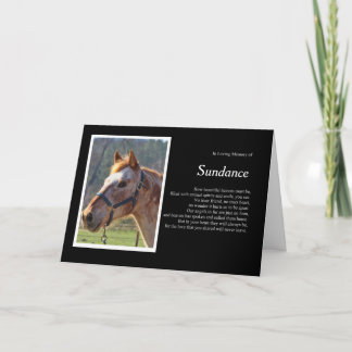 Tarjeta Simpatía de caballo Personalizado foto y nombre es