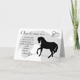 Tarjeta Simpatía de caballo Silueta Negra