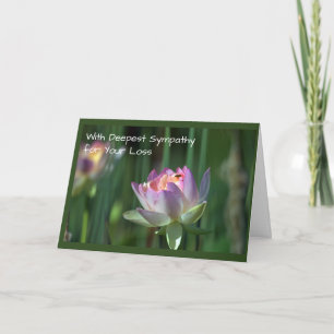 Tarjeta Simpatía de color rosa Lotus Blossom