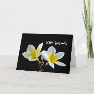 Tarjeta Simpatía de fotos florales en Plumeria Amarilla