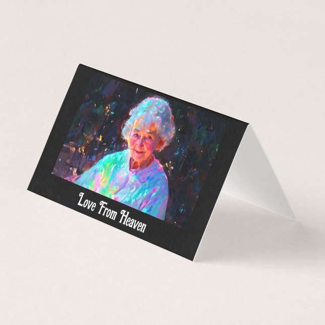 Tarjeta *~*Simpatía de la abuela cariñosa celestial (Anverso)