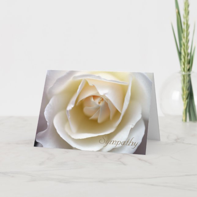 Tarjeta Simpatía de la rosa blanca (Anverso)