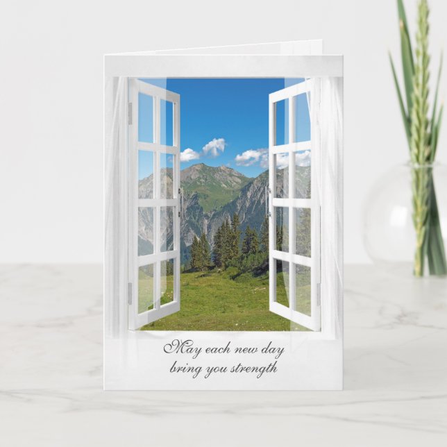 Tarjeta Simpatía de la ventana de montaña de Austria (Anverso)