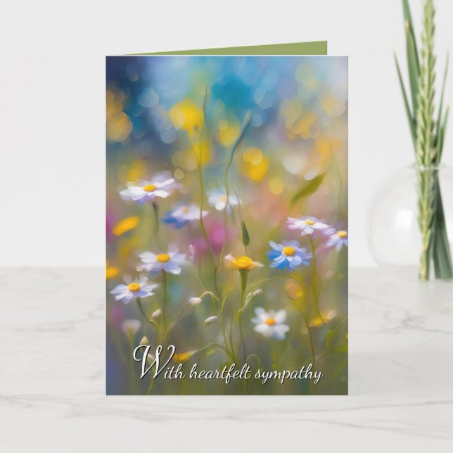 Tarjeta Simpatía de las flores silvestres (Anverso)