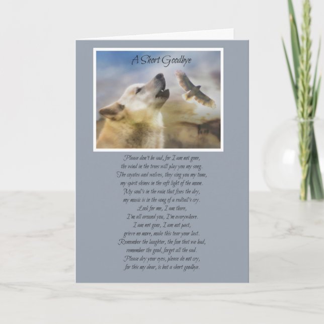 Tarjeta Simpatía de Lobo Espiritual inspirada por los nati (Anverso)