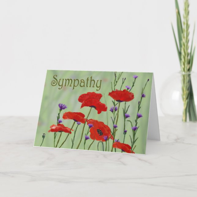 Tarjeta Simpatía de Poppies (Anverso)