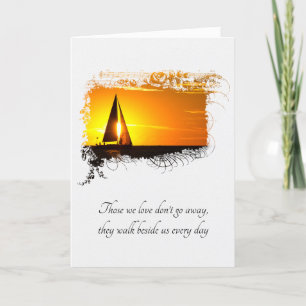 Tarjeta Simpatía de Sunset Sailboat