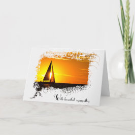Tarjeta Simpatía de Sunset Sailboat