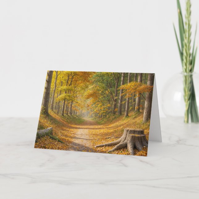 Tarjeta Simpatía de Woodland de otoño (Anverso)