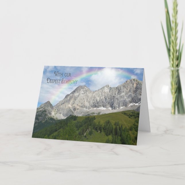 Tarjeta Simpatía del arcoiris de montaña (Anverso)