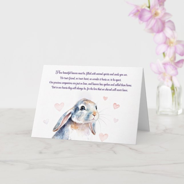 Tarjeta Simpatía del conejo con lo espiritual (Orquídea)