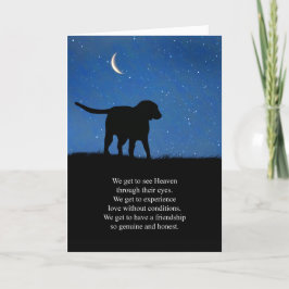 Tarjeta Simpatía del perro Palabras espirituales de corazó