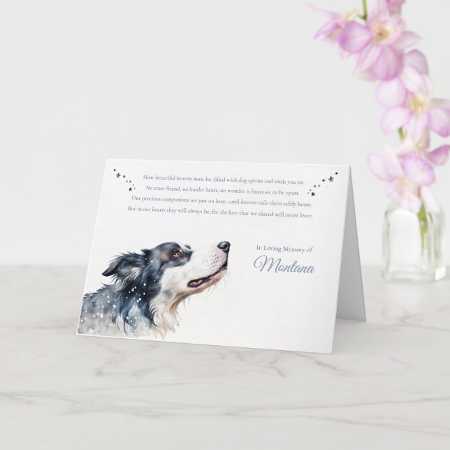 Tarjeta Simpatía del perro Personalizado Nombre del perro  (Orquídea)