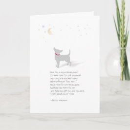 Tarjeta Simpatía del perro - Poema de pérdida del Mascota