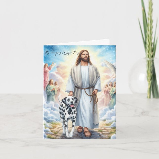 Tarjeta Simpatía digital por la Pérdida de Jesús Perro con (Anverso)