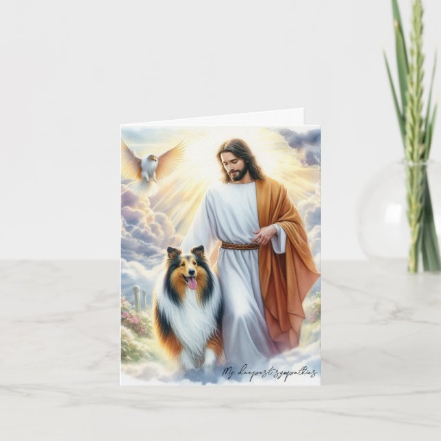 Tarjeta Simpatía digital por la pérdida de perro-Jesús con (Anverso)