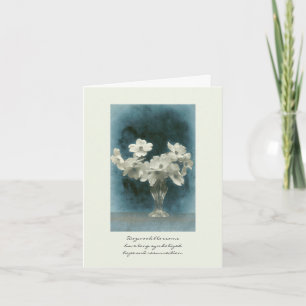 Tarjeta Simpatía Dogwood simboliza la esperanza