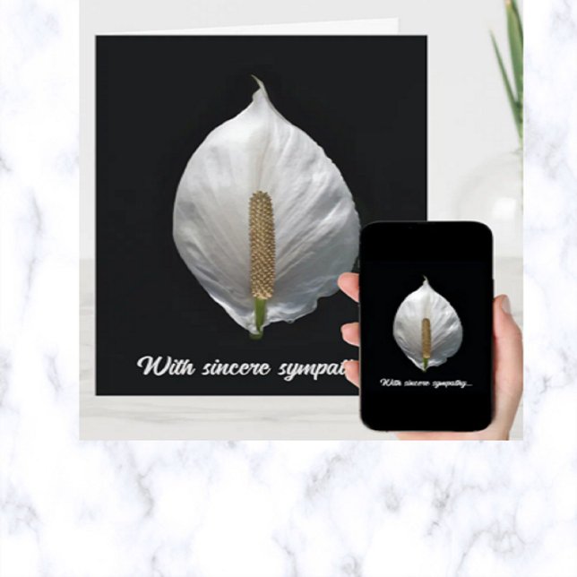 Tarjeta Simpatía editable de Peace Lily (Subido por el creador)