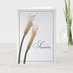Tarjeta Simpatía empresarial Flores de Calla Lily