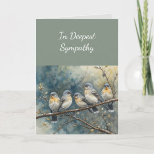 Tarjeta Simpatía en acuarela de aves pacíficas