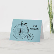 Simpatía en bicicleta azul vintage para ruedas alt