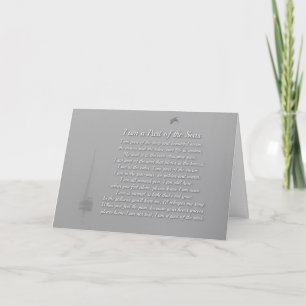 Tarjeta Simpatía Entierro Náutico en el Poema Espiritual d