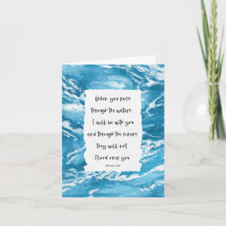Tarjeta Simpatía Escritura Inspiradora Biblia Verse Océano