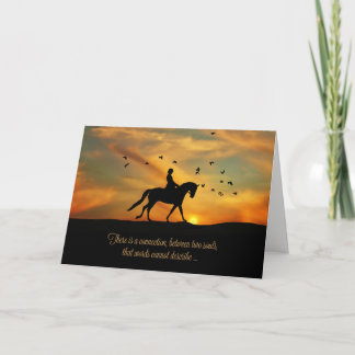 Tarjeta Simpatía espiritual de caballos Vestidos Caballo y