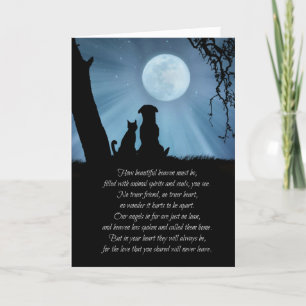 Tarjeta Simpatía espiritual del perro y el gato Mascota