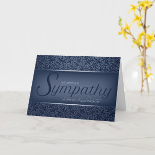 Tarjeta Simpatía Estilo Elegante Azul Medianoche
